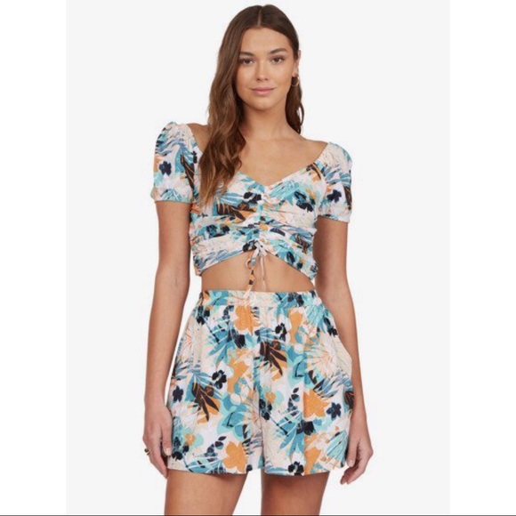 Roxy Dream Work Crop Top - Picture 2 of 5